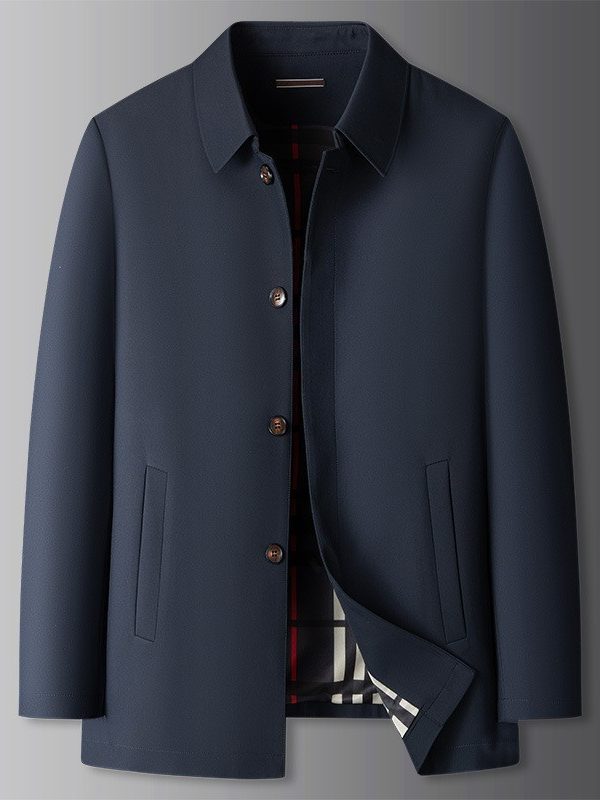 Business Casual Trench Coat For Men In Plus Sizes Executive Outerwear