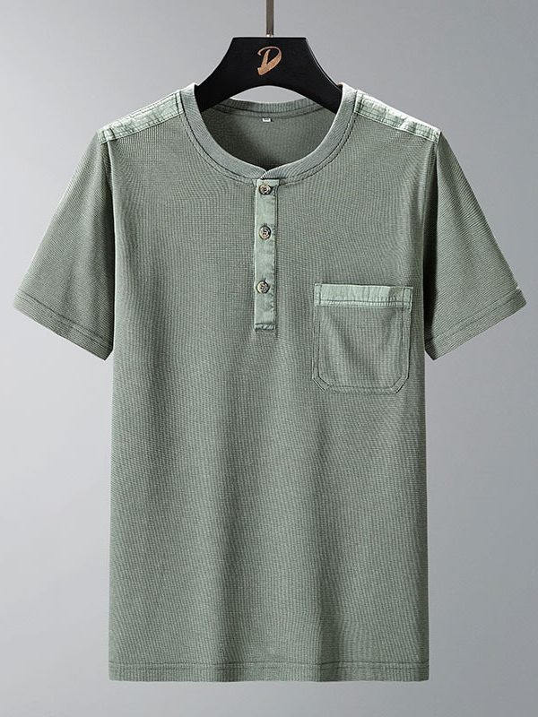 Mens New Summer Slim-fit Trendy Short-sleeve Shirt