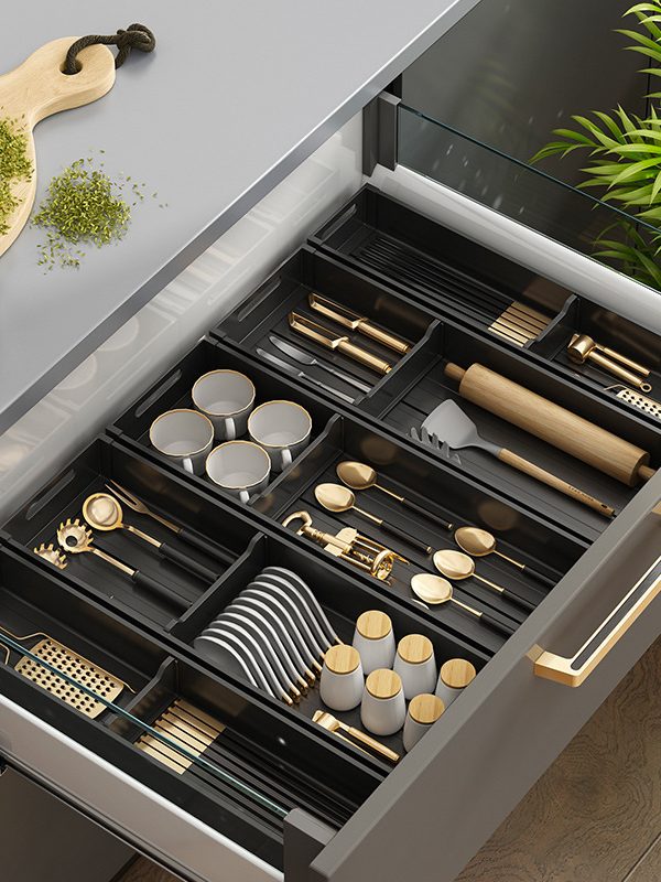 Kitchen Drawer Divider Cabinet Storage Sorting Box