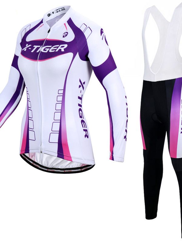 Spring and autumn women's long-sleeved cycling jersey suit
