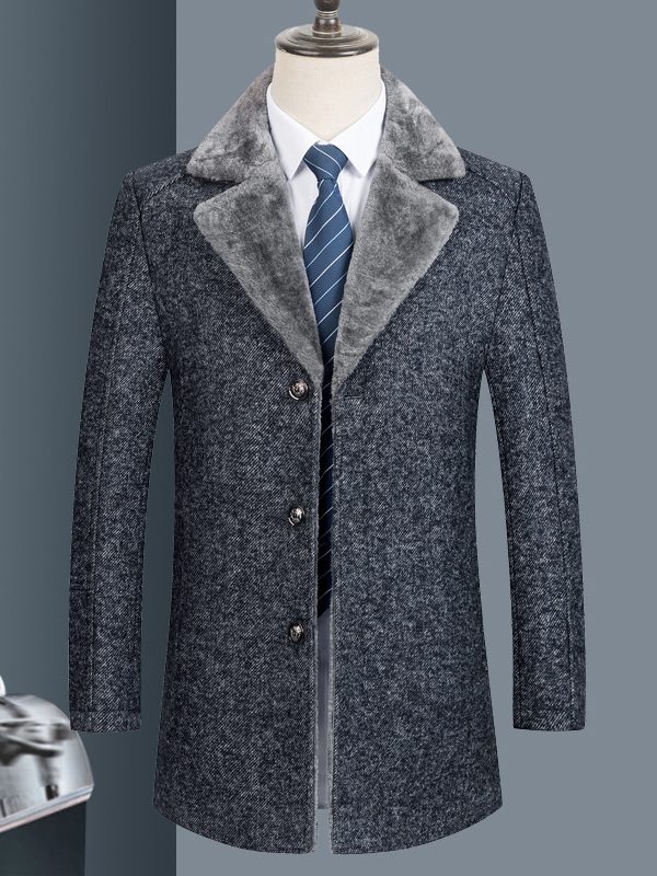 Woolen Coat Autumn And Winter Clothing Middle-aged Men's Lapel