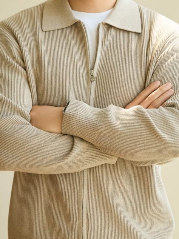 Men's Knitted Cardigan outerwear With Collar