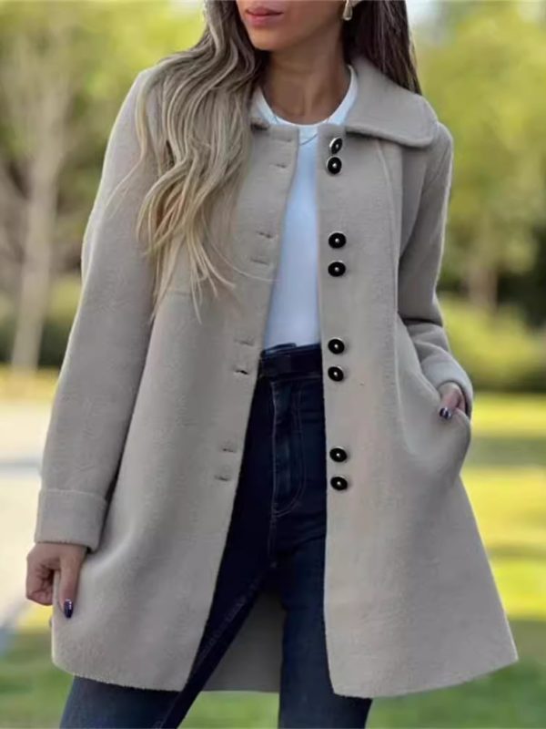 Polar Fleece Autumn And Winter Single-breasted Woolen Coat