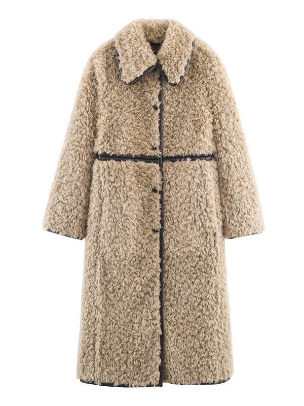 Women's Elegant Fleece Long Overcoat Outerwear
