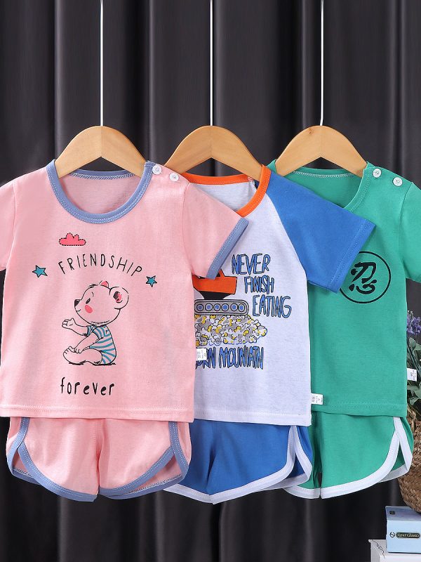 Children's Short-sleeved Suit Korean Clothing