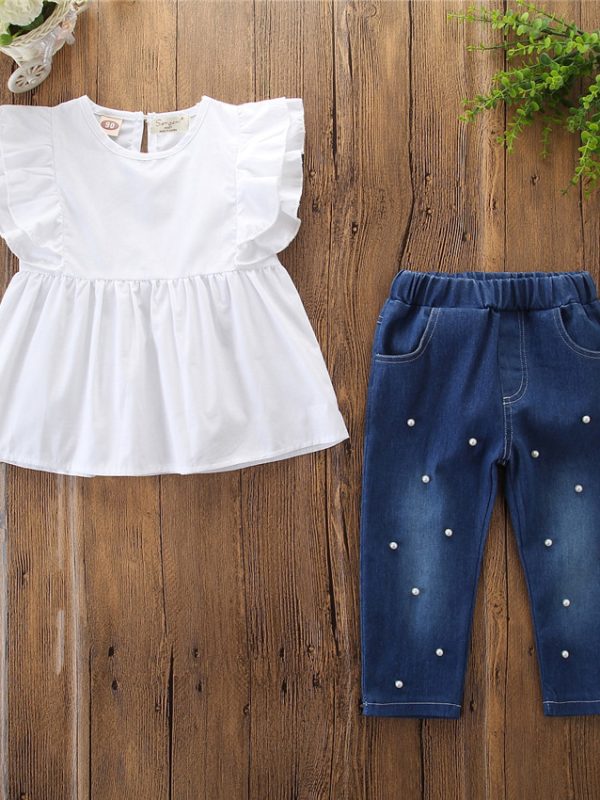 Two-piece Casual Jacket Denim Trousers