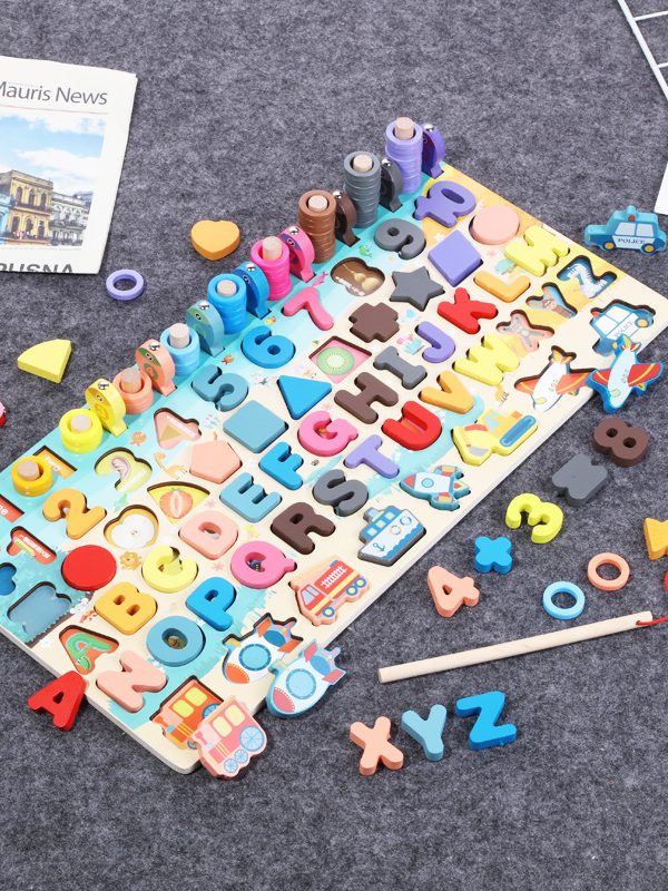 Montessori Educational Wooden Toys for Kids Montessori Toys Board Math Fishing  Montessori Toys Educational for 1 2 3 Years Old