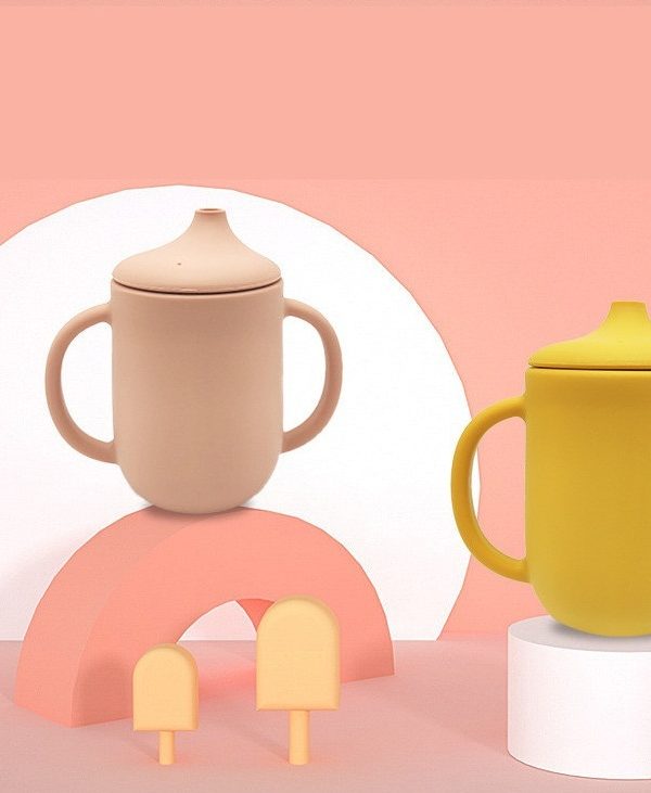New Product Silicone Baby Drinking Cup With Straw Leak-proof And Drop-proof