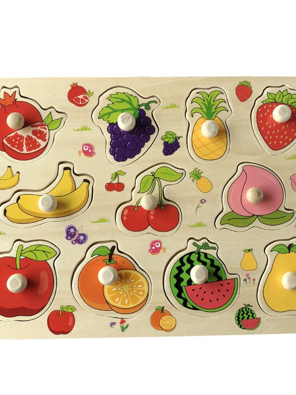 Montessori Early Intelligence Development Children's Educational Toys Hand Holding Puzzle Board